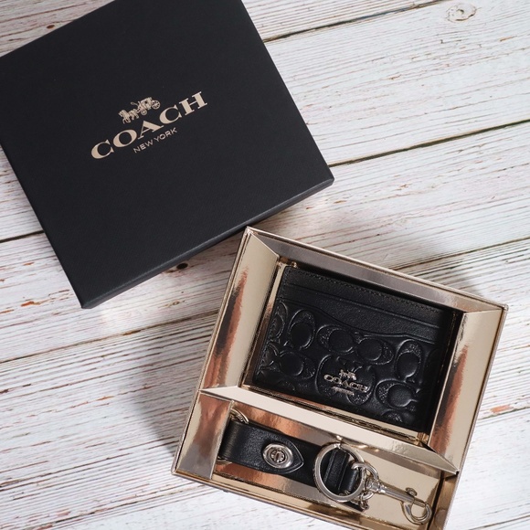 Coach Handbags - NWT Coach Boxed Card Case & Key Charm Gift Set